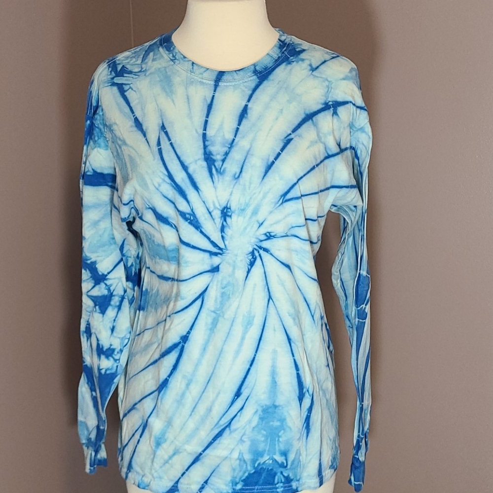 Tie Dye Tee With Long Sleeves New